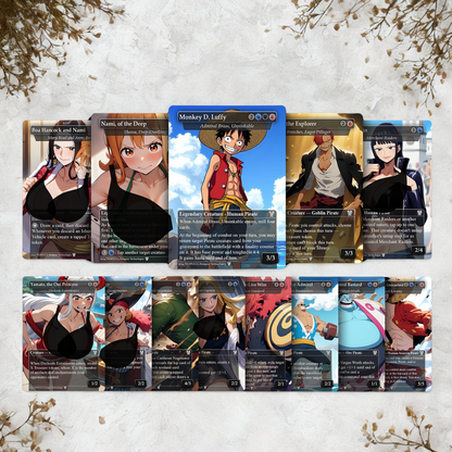 Complete Anime Pirate Tribal Deck, Custom Gift EDH Deck, Custom A.n.i.m.e O.P Pirate Deck, Treasure Tokens, A.d.m.i.r.a.l B.r.a.s.s Unsinkable