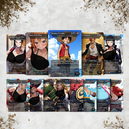 Complete Anime Pirate Tribal Deck, Custom Gift EDH Deck, Custom A.n.i.m.e O.P Pirate Deck, Treasure Tokens, A.d.m.i.r.a.l B.r.a.s.s Unsinkable
