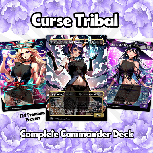 Curse Tribal Anime Waifu Ready to Play Proxy Commander Deck Custom Proxy EDH Curse Tribal English High Quality Cards