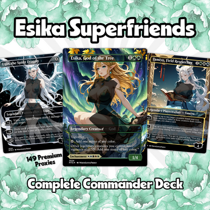 Esika God of the Tree Anime Waifu Proxy Commander Deck Custom Proxy EDH Superfriends English High Quality Cards