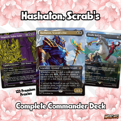 MTG Commander Deck EDH Deck Hashaton, Scrab's Fist 100 Magic Cards Custom Deck Esper Discard Aetherdrift