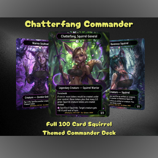 Chatterfang Commander Squirrel Deck – Custom Cards for Casual Play