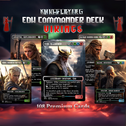 Vikings Commander Deck | 108 Proxy Cards | Viking Deck | TCG Commander Deck | Trading Cards Private Use | Mtg Proxy | DIY Cards | EDH Deck
