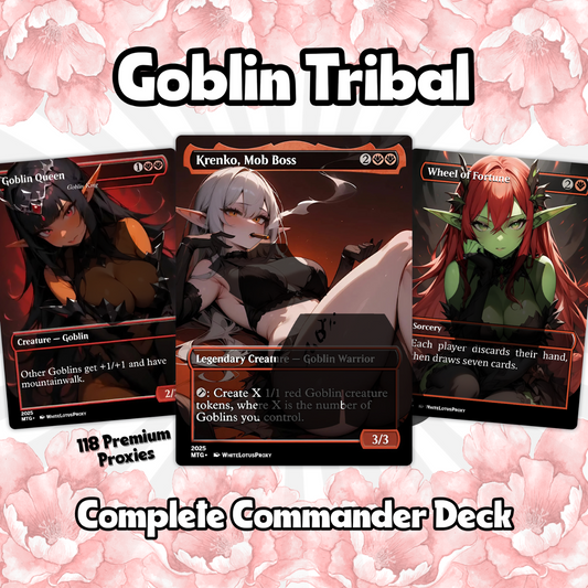 Goblin Tribal Commander Deck Krenko Mob Boss Complete EDH Deck Proxy Deck