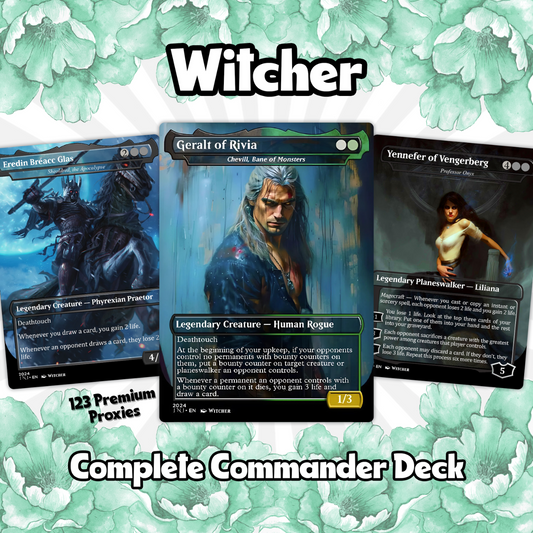 Witcher Themed Commander Deck, Golgari Control/Death Triggers, 110+ cards EDH Deck Premium Quality Proxy