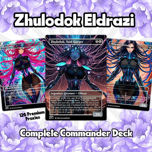 Zhulodok Eldrazi Anime Waifu Proxy Commander Deck Special Edition Custom EDH Deck English High Quality Cards