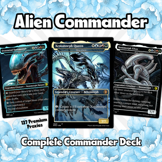 Alien Commander Deck • Alien Mtg Proxy Deck • Mtg Commander Deck • Custom MTG card • Magic The Gathering • Mtg Proxy Commander