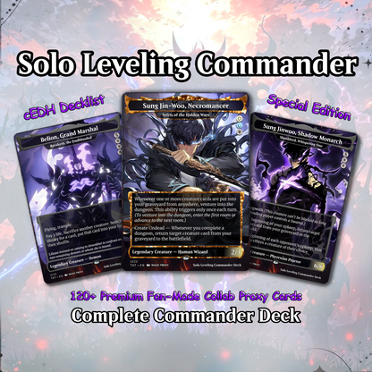 Solo Leveling Proxy EDH | Jinwoo Sung Commander | Anime-Inspired Custom MTG Cards