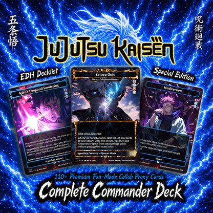Jujutsu Kaisen EDH Commander Deck – Custom Anime-Inspired MTG Proxy Deck