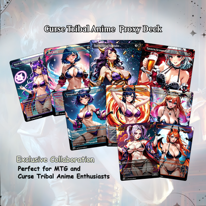 Curse Tribal Anime Waifu Ready to Play Proxy Commander Deck Custom Proxy EDH Curse Tribal English High Quality Cards