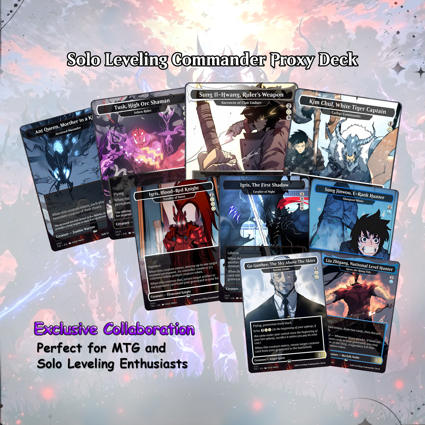 Solo Leveling Proxy EDH | Jinwoo Sung Commander | Anime-Inspired Custom MTG Cards