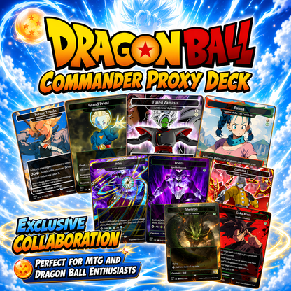 Dragon Ball Commander Deck • Dragon Ball Proxy Deck • M.t.g Commander Deck • Custom M.T.G card • Magic Proxies • Son Goku • M.t.g Deck Box