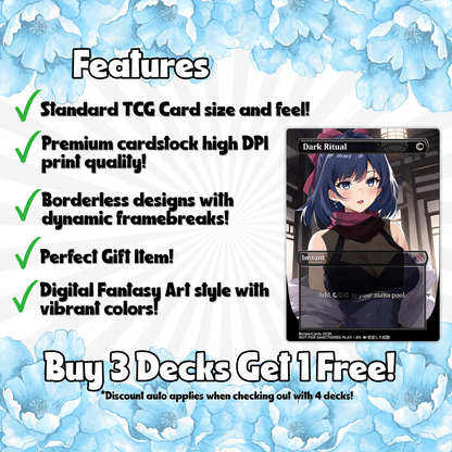 Yuriko, the Tiger's Shadow Anime Waifu Proxy Custom Card TCG Foil/NonFoil Mature Gorgeous Anime Art For EDH Commander Gift For Him/Her