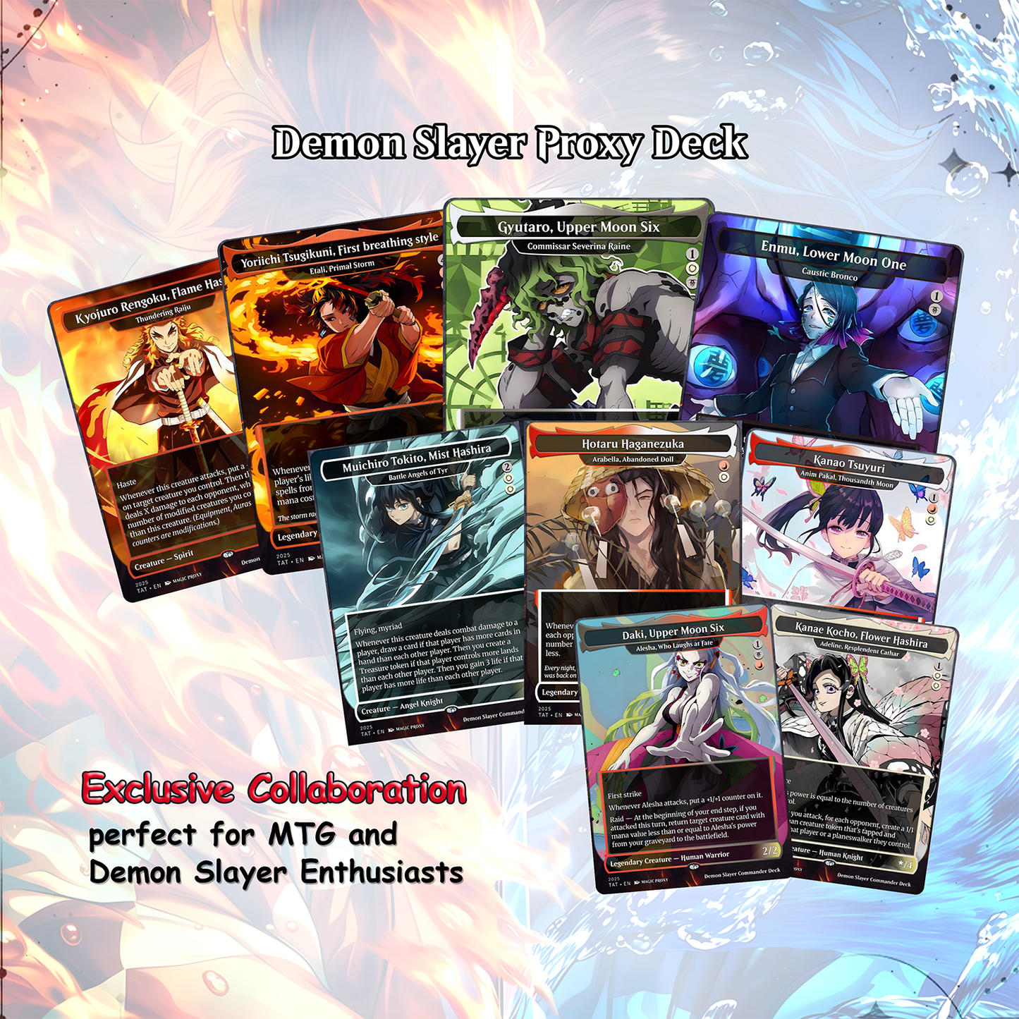 Demon Slayer Theme / Kimetsu no Yaiba Commander Deck / Premium Paper Proxy Deck / 100 cards + tokens / Combat Trigger Theme Bracket 4 EDH Magic Deck