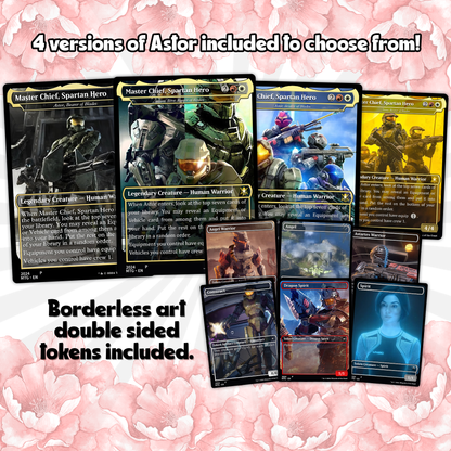 Halo Infinite Commander Deck • Halo Infinite themed Mtg Proxy Deck • H.a.l.o. A.r.m.o.r. • Mtg Deck Box •Proxy Custom Card •MTG Proxy Cards •Edh Deck