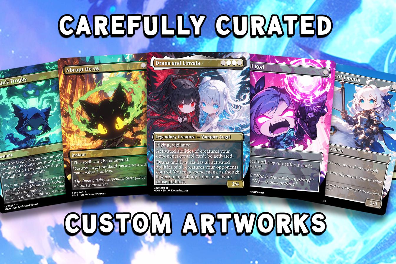 Chibi Anime MTG Deck EDH Tymna and Kodama Premium Quality Proxy 100+ Cards