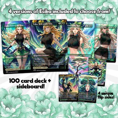 Esika God of the Tree Anime Waifu Proxy Commander Deck Custom Proxy EDH Superfriends English High Quality Cards