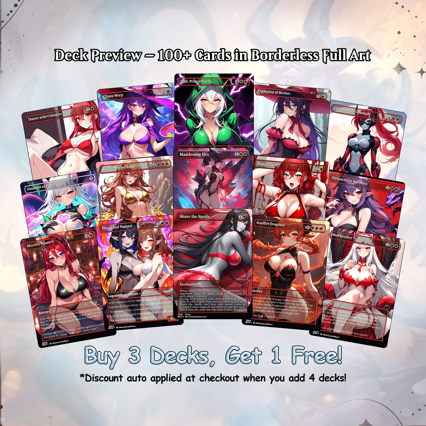 Chaos Commander Deck Zurzoth Custom MTG Cards Premium Proxy Cards Complete EDH Deck Premium Quality