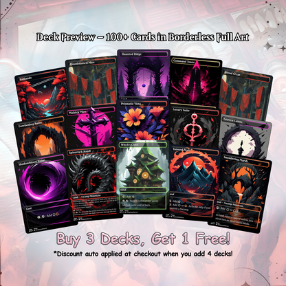 Burn Commander Deck The Lord of Pain Complete EDH Deck Proxy Deck