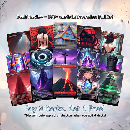 Chaos Commander Deck Zurzoth Custom MTG Cards Premium Proxy Cards Complete EDH Deck Premium Quality