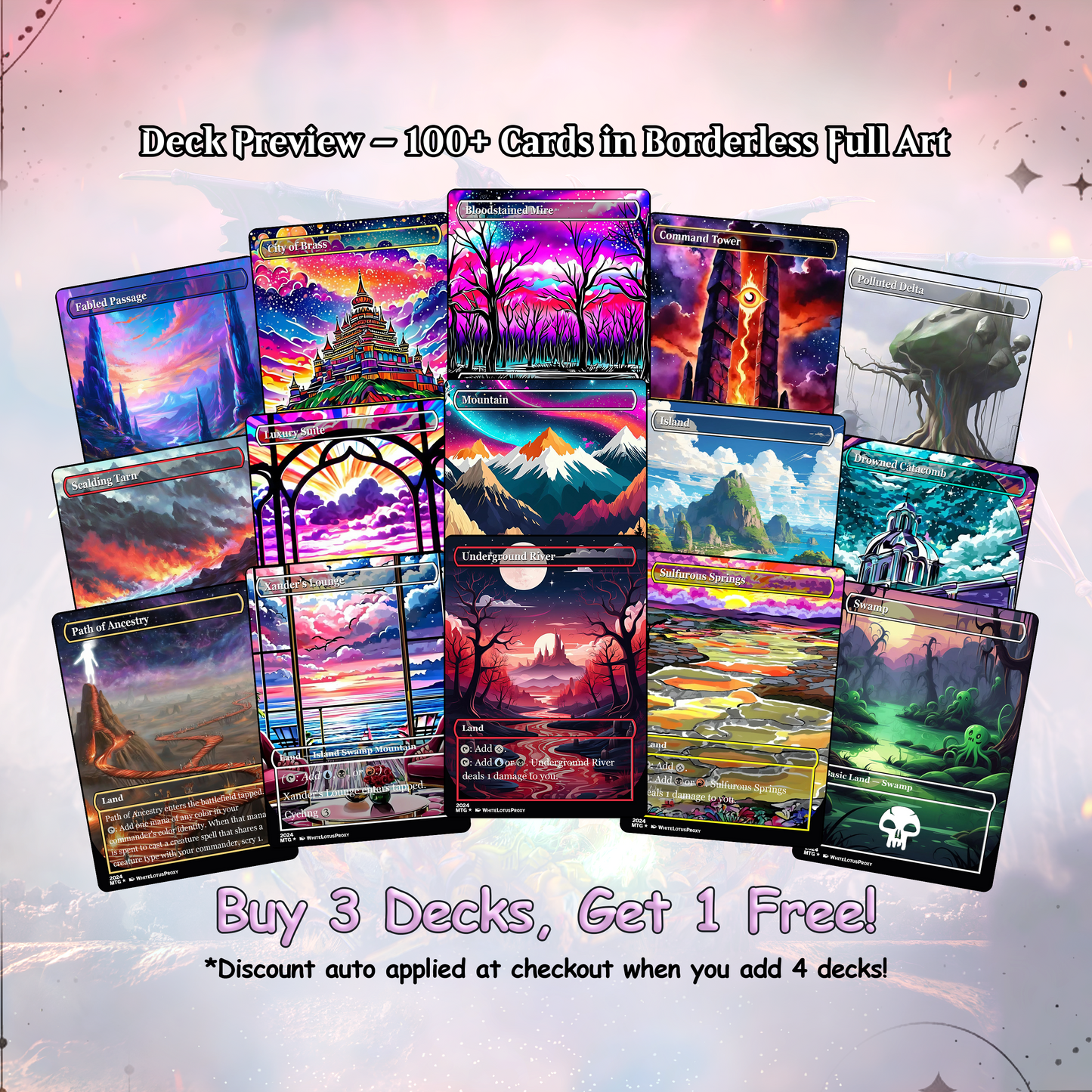 Demon Tribal Anime Style Waifu Proxy Commander Deck Special Edition Custom MTG EDH Deck English High Quality Cards