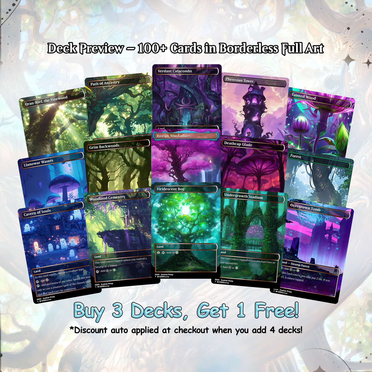 Squirrel Proxy Deck Chatterfang Combo 100 Cards + Sideboard + Tokens | Premium Quality Custom MTG Proxies for EDH Commander