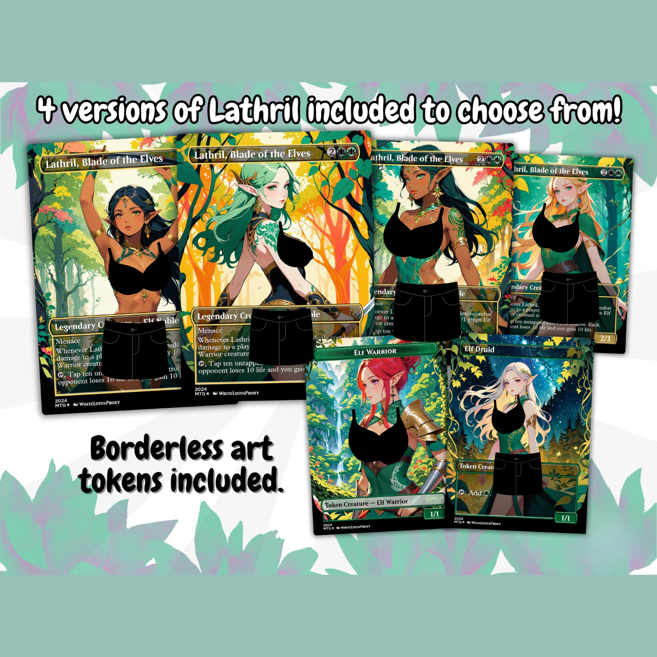 Lathril Blade of the Elves Anime Waifu Ready to Play Proxy Commander Deck Custom Proxy EDH Elf Tribal Elves High Quality Cards