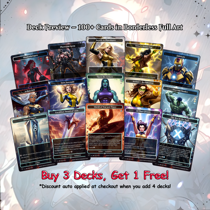 C.a.p.t.a.i.n A.m.e.r.i.c.a EDH Deck, 113 Cards, 13 Sideboard, Includes all major characters, C.a.p.t.a.i.n A.m.e.r.i.c.a Equipment Deck, Custom P.r.o.x.i.es