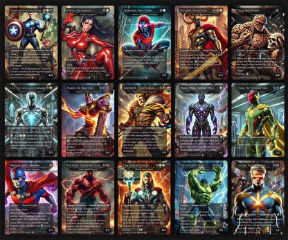 C.a.p.t.a.i.n A.m.e.r.i.c.a EDH Deck, 113 Cards, 13 Sideboard, Includes all major characters, C.a.p.t.a.i.n A.m.e.r.i.c.a Equipment Deck, Custom P.r.o.x.i.es