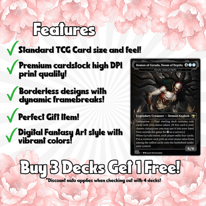 Diablo Themed Commander Deck Proxies, Demon Tribal/Reanimation, High Quality Custom Card Proxy