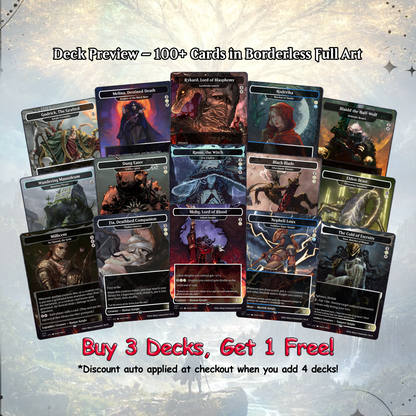Elden Ring Commander Deck • Elden Ring  Mtg Proxy Deck • Mtg Commander Deck • Custom MTG card • Sidar Jabari of Zhalfir • Mtg Proxy Commander