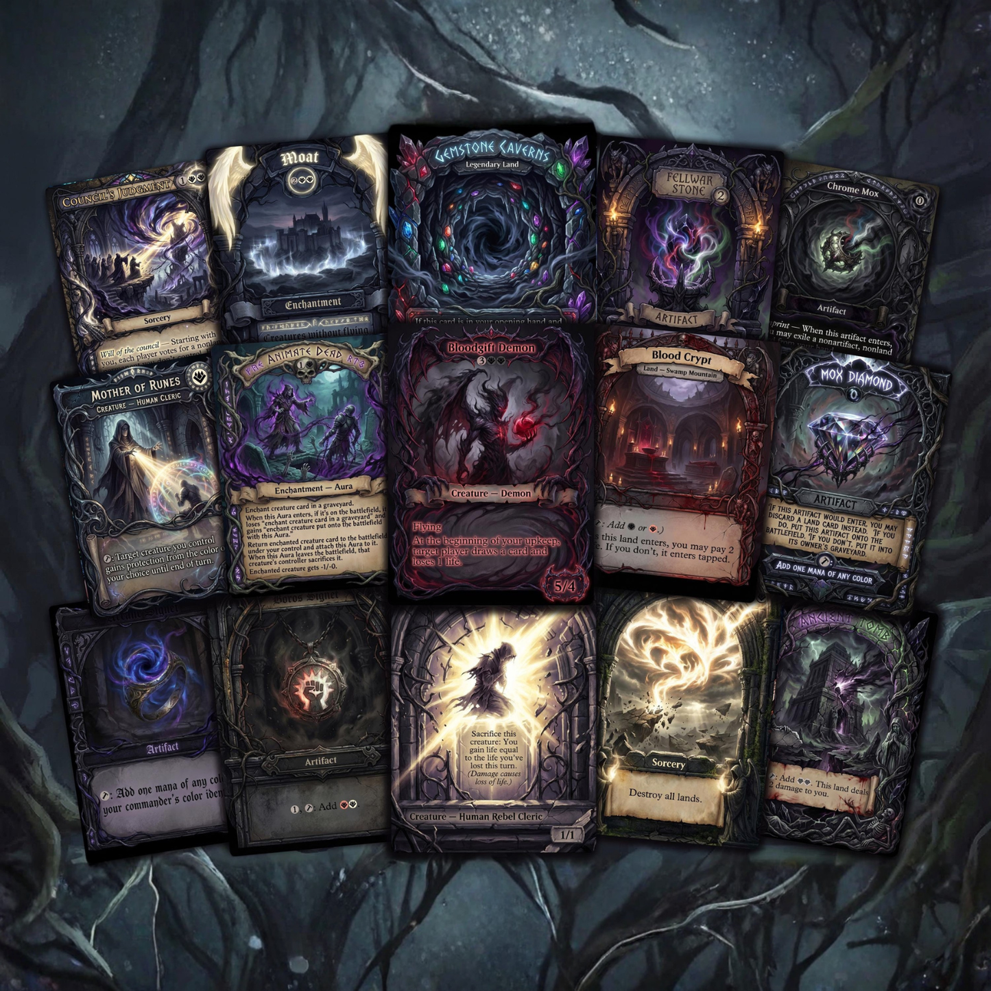 Angels Demons and Dragons Theme / Kaalia of the Vast Commander Deck / Premium Paper Proxy Deck / 100 cards + tokens / Angel Demon Dragon Tribal Bracket 4 EDH Magic Deck
