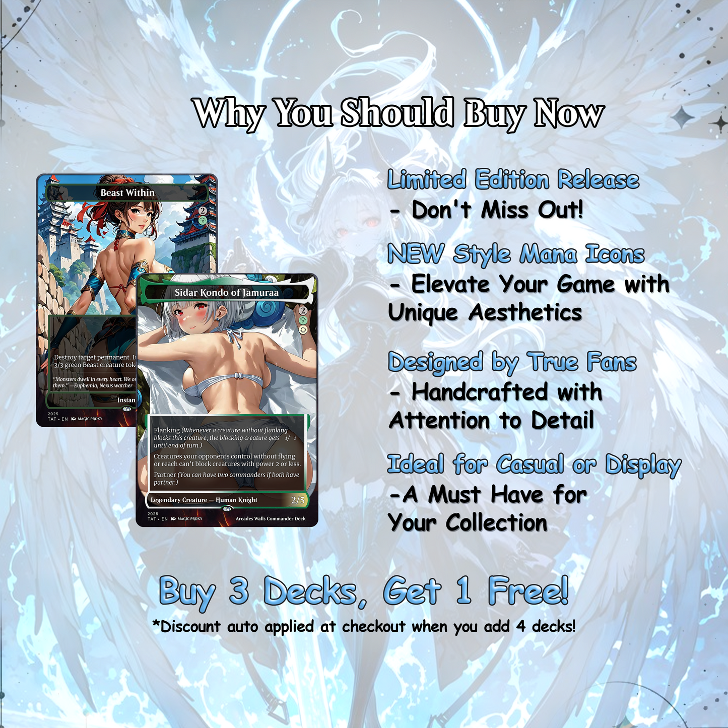 Arcades Walls/Butts Themed Defender Tribal Anime Waifu Proxy Commander Deck Custom Proxy EDH Defender English High Quality Cards