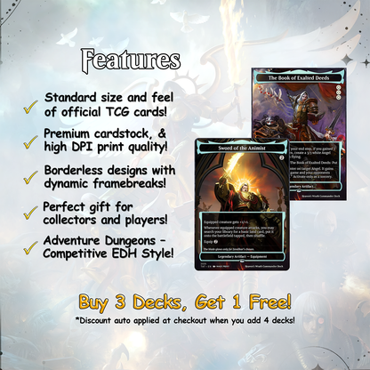 Heaven’s Wrath cEDH Deck - Heaven’s Wrath Magic Commander - Magic Proxy Deck with 160+ Unique Cards - Custom Cards MTG Proxy for Casual Play