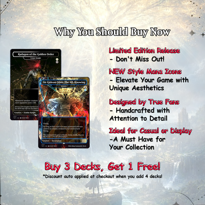Elden Ring Commander Deck • Elden Ring  Mtg Proxy Deck • Mtg Commander Deck • Custom MTG card • Sidar Jabari of Zhalfir • Mtg Proxy Commander