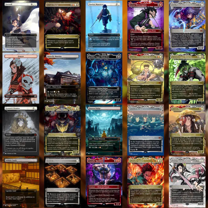 Demon Slayer Theme / Kimetsu no Yaiba Commander Deck / Premium Paper Proxy Deck / 100 cards + tokens / Combat Trigger Theme Bracket 4 EDH Magic Deck