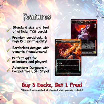 Demon Slayer Theme / Kimetsu no Yaiba Commander Deck / Premium Paper Proxy Deck / 100 cards + tokens / Combat Trigger Theme Bracket 4 EDH Magic Deck