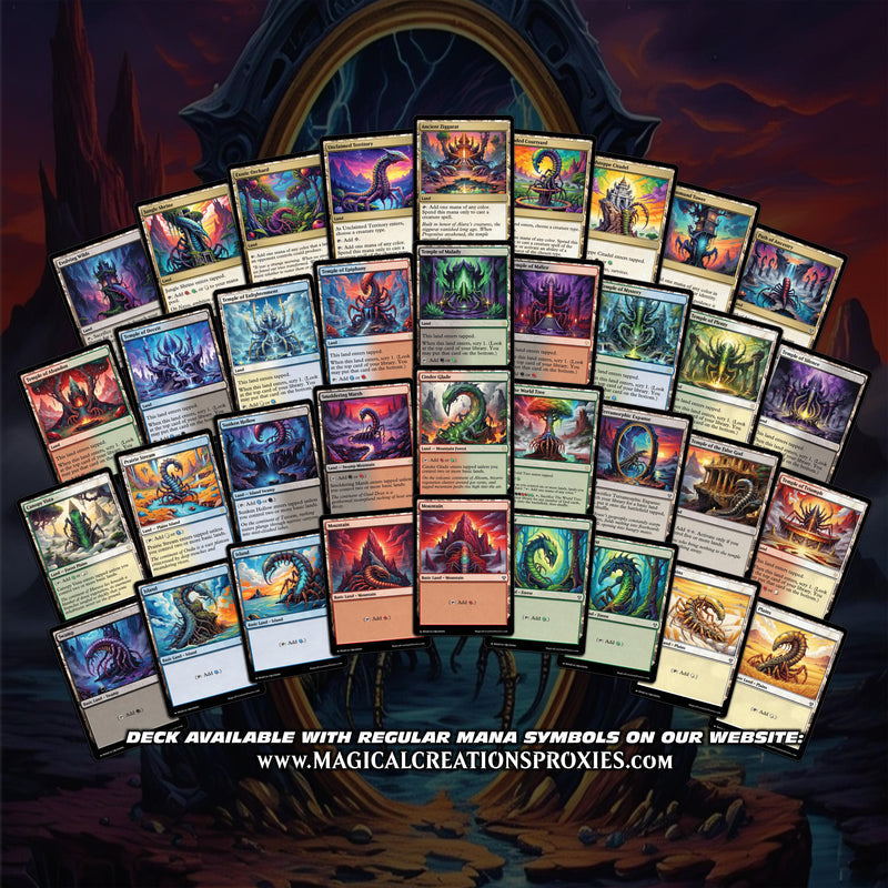 S.l.i.v.e.r Tribal Commander Deck - High Quality MTG Proxies for Commander EDH, Full 100 Card Ready to Play Deck with Custom Art + 8 Bonus Cards