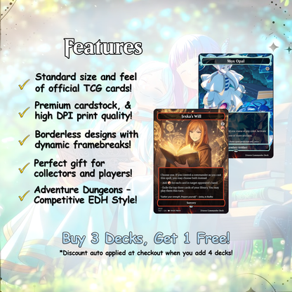 Frieren Spellslinger Theme / Vivi Commander Deck / Premium Paper Proxy Deck / 110 cards + tokens / Control Theme Bracket 4 EDH Magic Deck