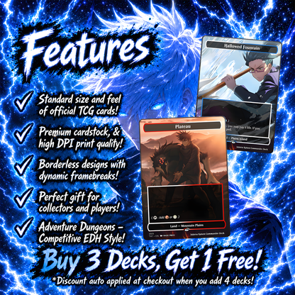 Jujutsu Kaisen EDH Commander Deck – Custom Anime-Inspired MTG Proxy Deck