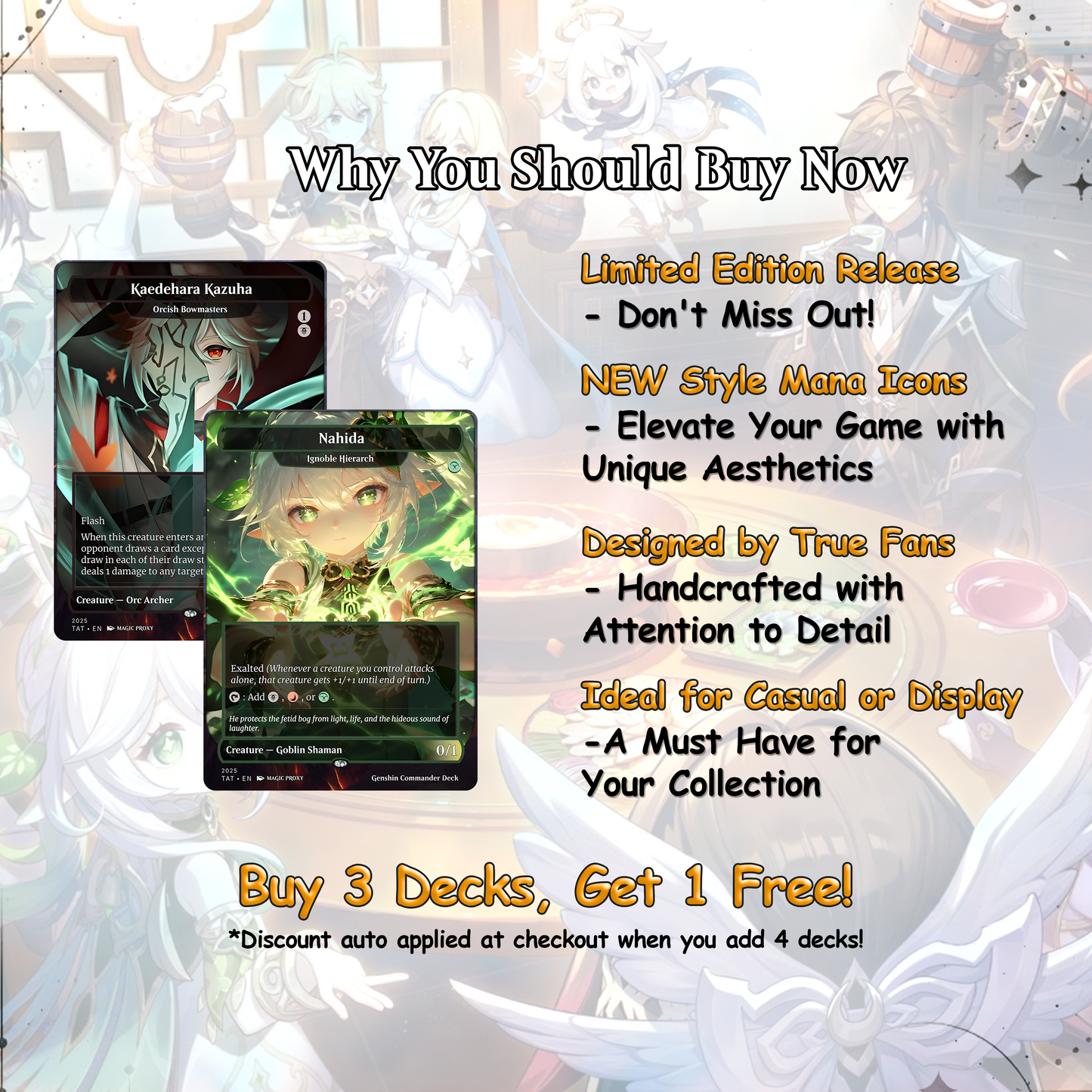 Genshin MTG Deck - Kenrith EDH | Premium The Evolution | Custom Competitive 100+ Cards