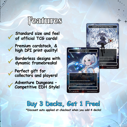 Frieren the Slayer Theme / Absolute Virtue Commander Deck / Premium Paper Proxy Deck / 100 cards + tokens / Pillowfort Theme Bracket 4 EDH Magic Deck