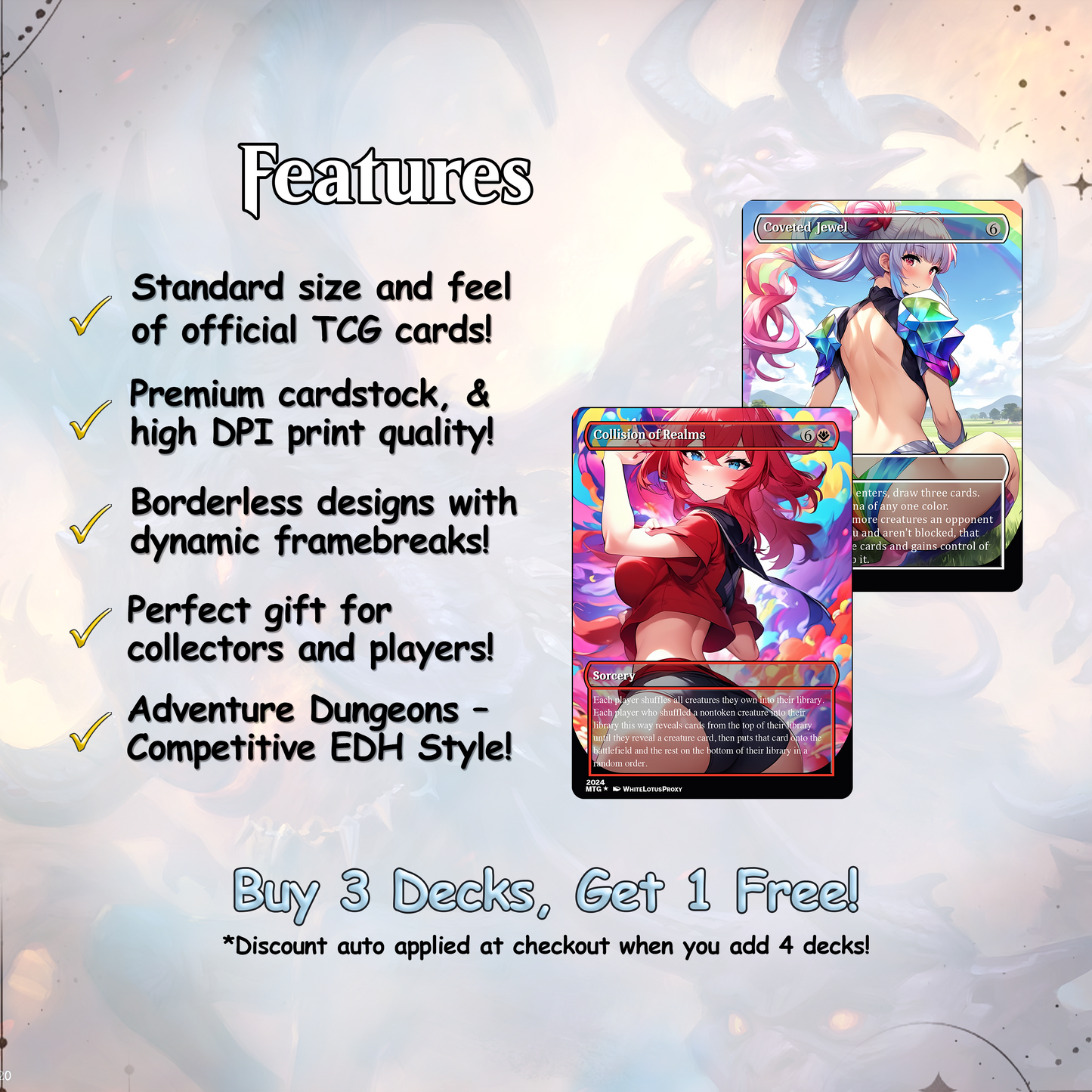 Chaos Commander Deck Zurzoth Custom MTG Cards Premium Proxy Cards Complete EDH Deck Premium Quality