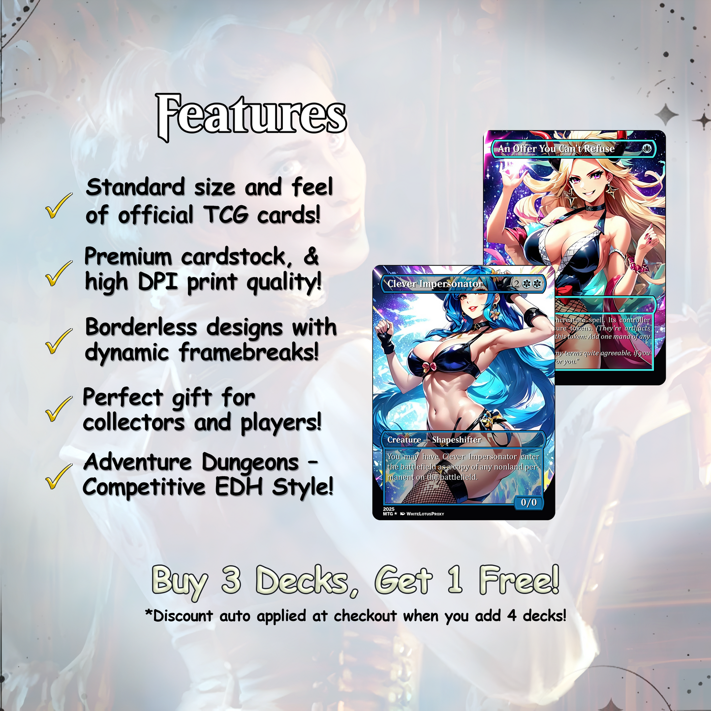 Curse Tribal Anime Waifu Ready to Play Proxy Commander Deck Custom Proxy EDH Curse Tribal English High Quality Cards