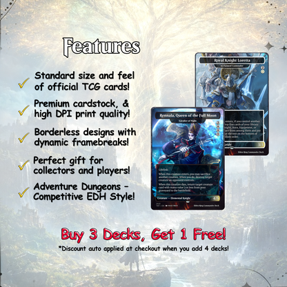 Elden Ring Commander Deck • Elden Ring  Mtg Proxy Deck • Mtg Commander Deck • Custom MTG card • Sidar Jabari of Zhalfir • Mtg Proxy Commander