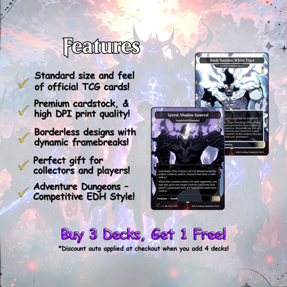 Solo Leveling Proxy EDH | Jinwoo Sung Commander | Anime-Inspired Custom MTG Cards