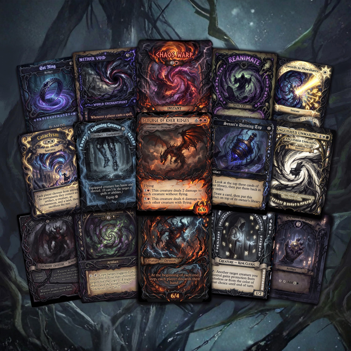 Angels Demons and Dragons Theme / Kaalia of the Vast Commander Deck / Premium Paper Proxy Deck / 100 cards + tokens / Angel Demon Dragon Tribal Bracket 4 EDH Magic Deck