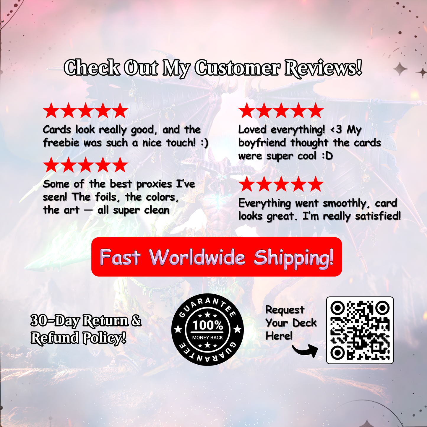 Demon Tribal Anime Style Waifu Proxy Commander Deck Special Edition Custom MTG EDH Deck English High Quality Cards