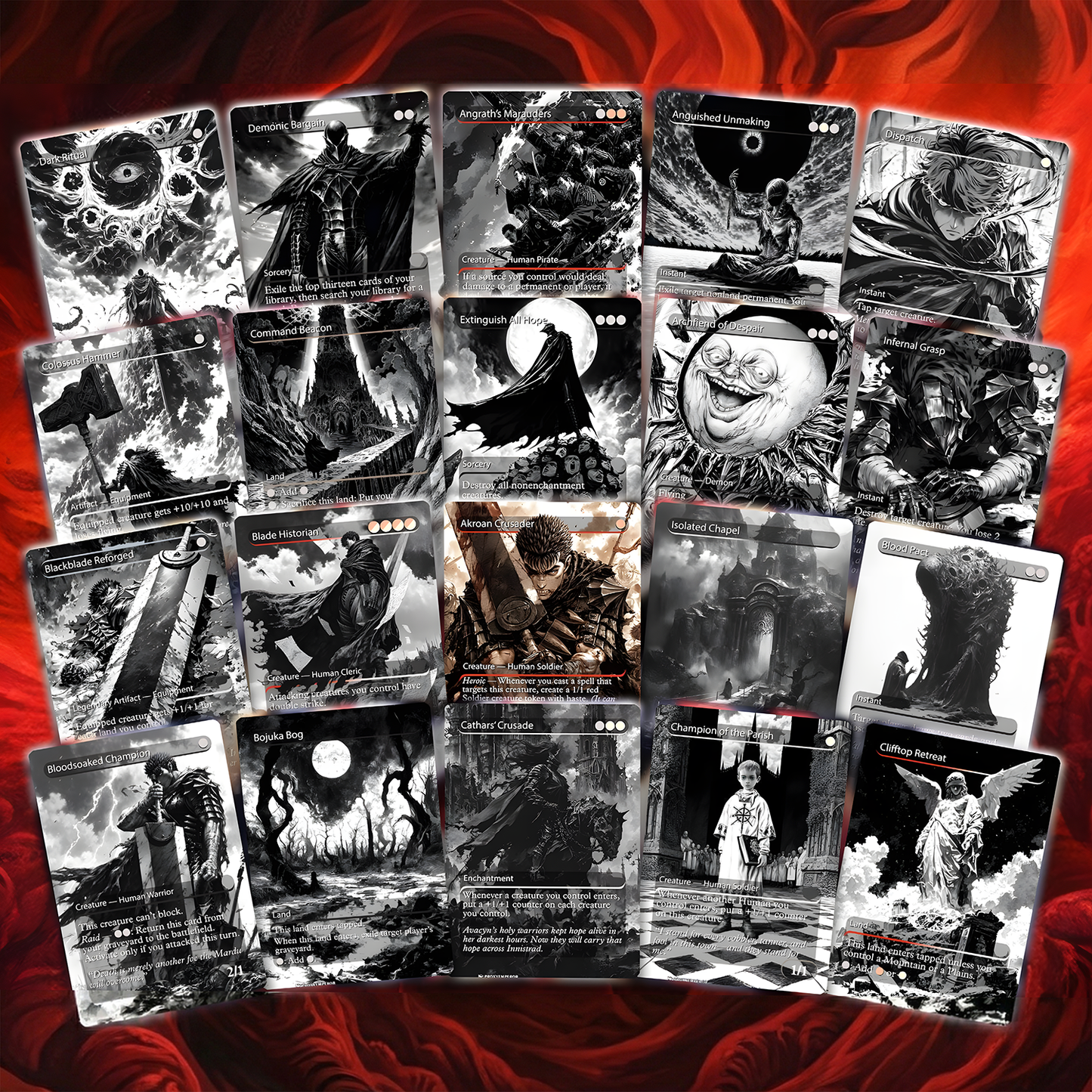 Berserk Fan Deck – Isshin Commander Deck - Anime Proxy – EDH 100+ Cards – Custom Fan Deck