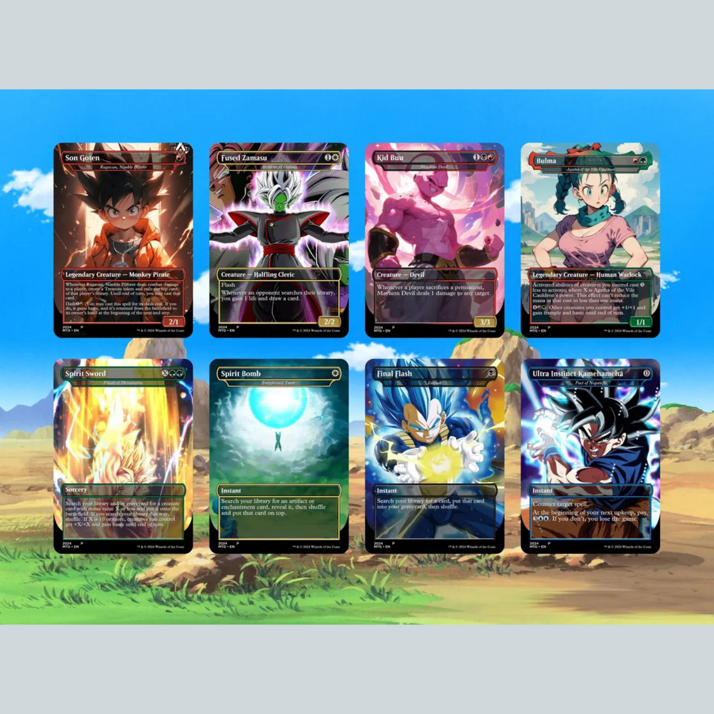 Dragon Ball Commander Deck • Dragon Ball Proxy Deck • M.t.g Commander Deck • Custom M.T.G card • Magic Proxies • Son Goku • M.t.g Deck Box